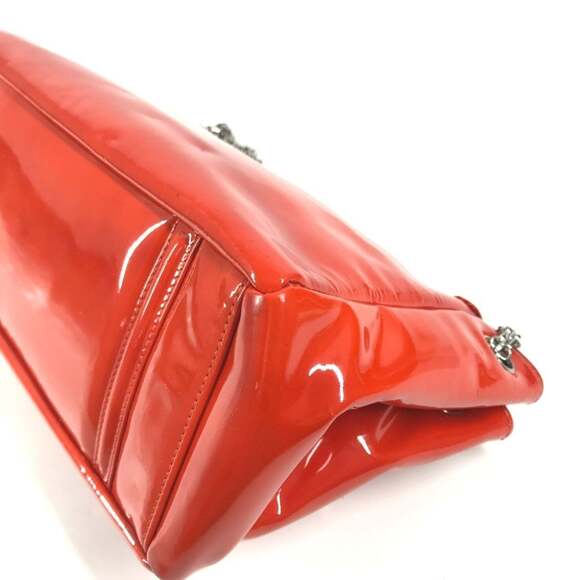 CHANEL Red Leather Logo Shoulder Bag - Picture 10 of 16